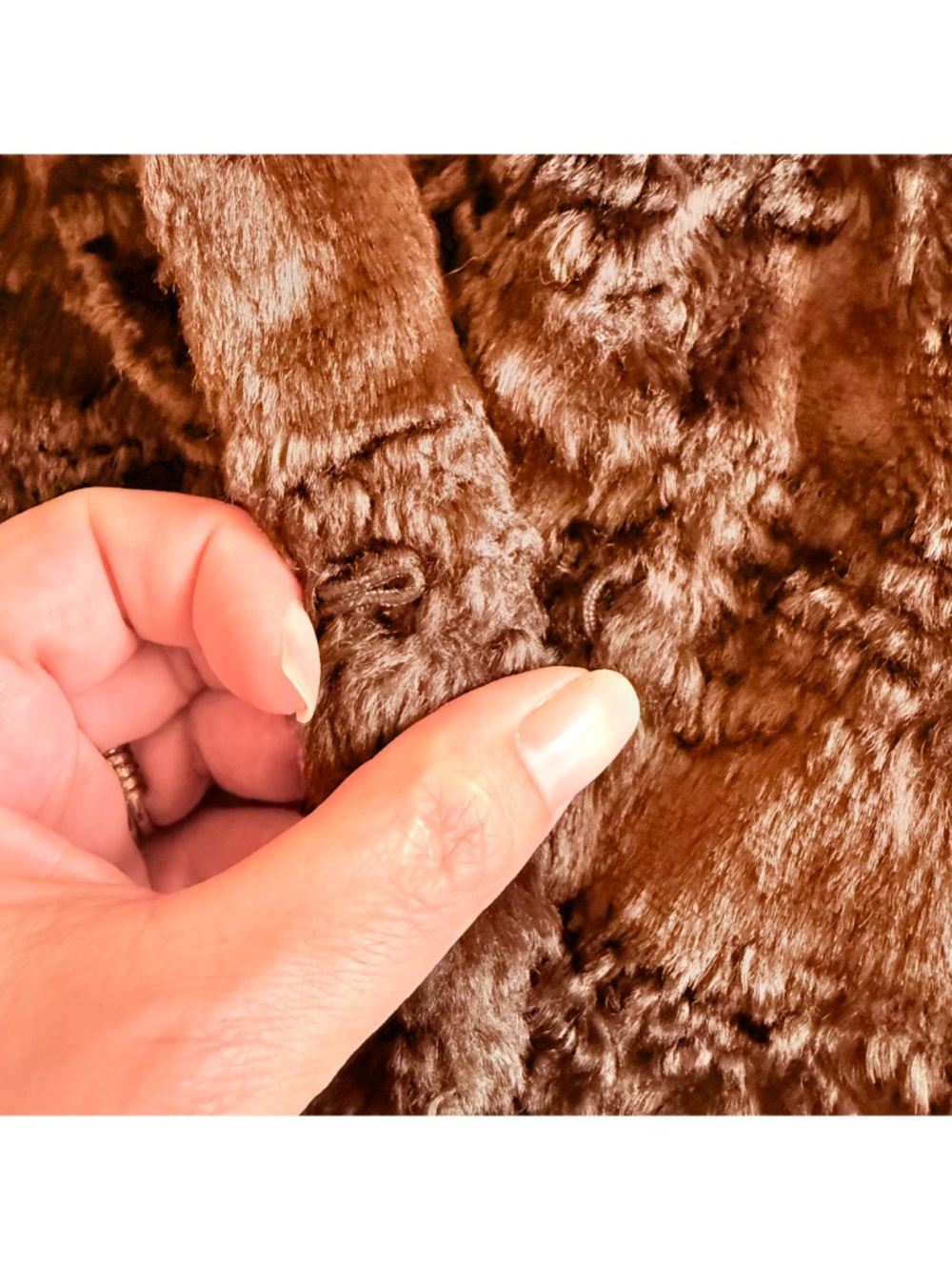 VTG 70s MCM Penny Lane Brown Faux Fur Mouton Mobwife Mod Hippie Bohemian Coat S - Picture 15 of 17